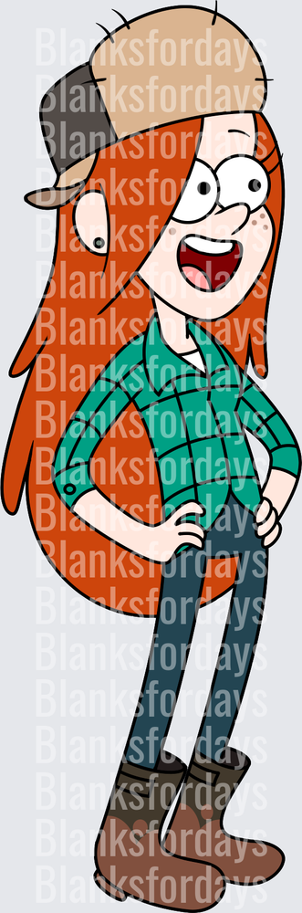 Wendy Corduroy Gravity Falls Laughing Pose (DTF)