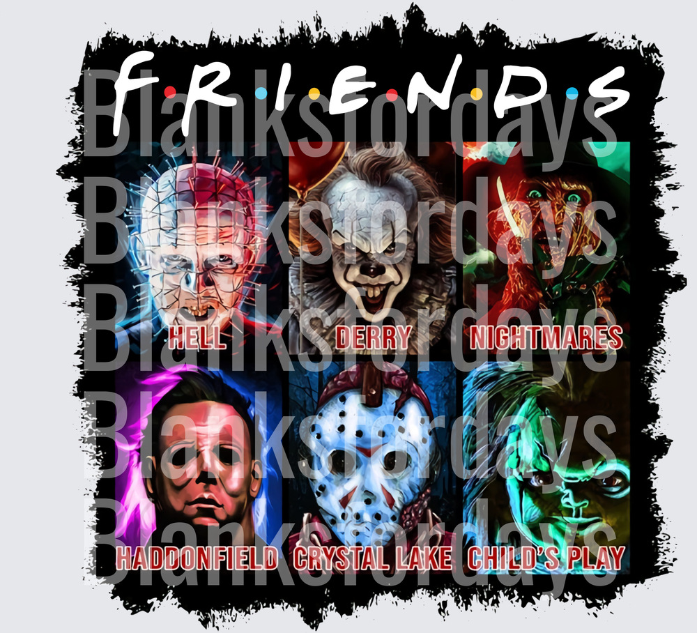 Horror Friends Pinhead Pennywise Freddy Myers Jason Chucky (DTF)