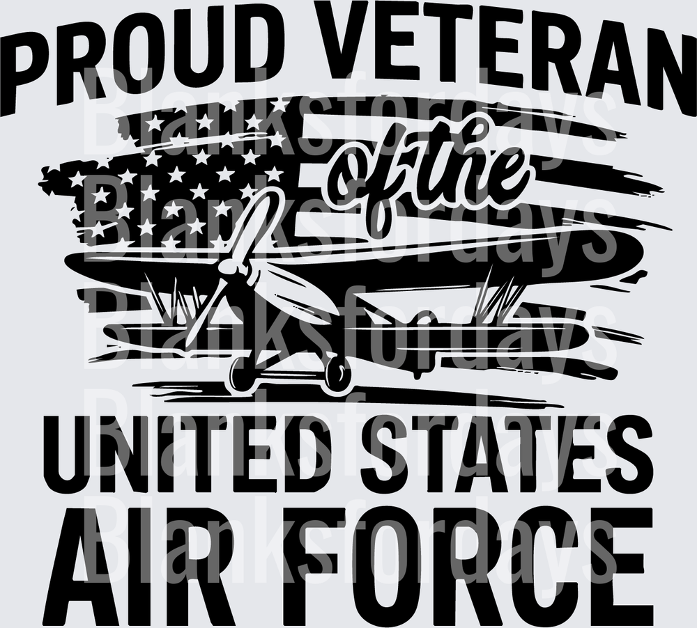 Proud Veteran of the United States Air Force Distressed Flag (DTF)