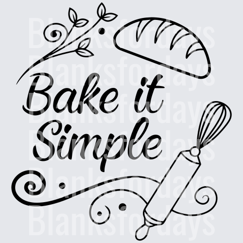 Bake It Simple Rustic Bread Rolling Pin Whisk Design (DTF)