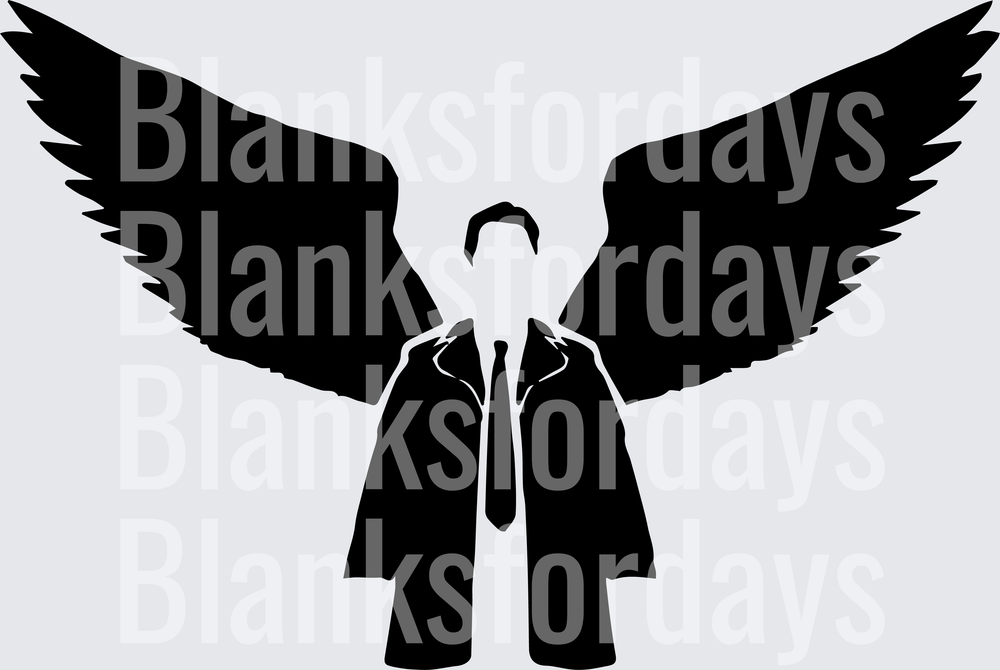 Castiel Angel Wings Silhouette Supernatural (DTF)