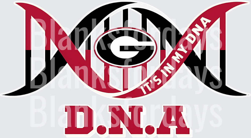 Georgia Bulldogs DNA Double Helix It's In My DNA Design (DTF)