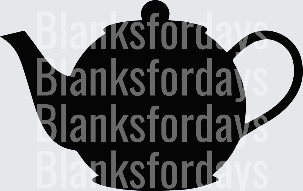 Classic Black Teapot Silhouette (DTF)