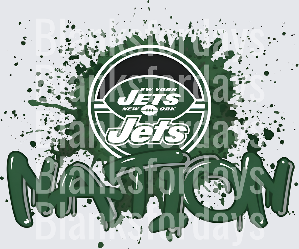 New York Jets NFL Mom Green Paint Splatter Logo (DTF)