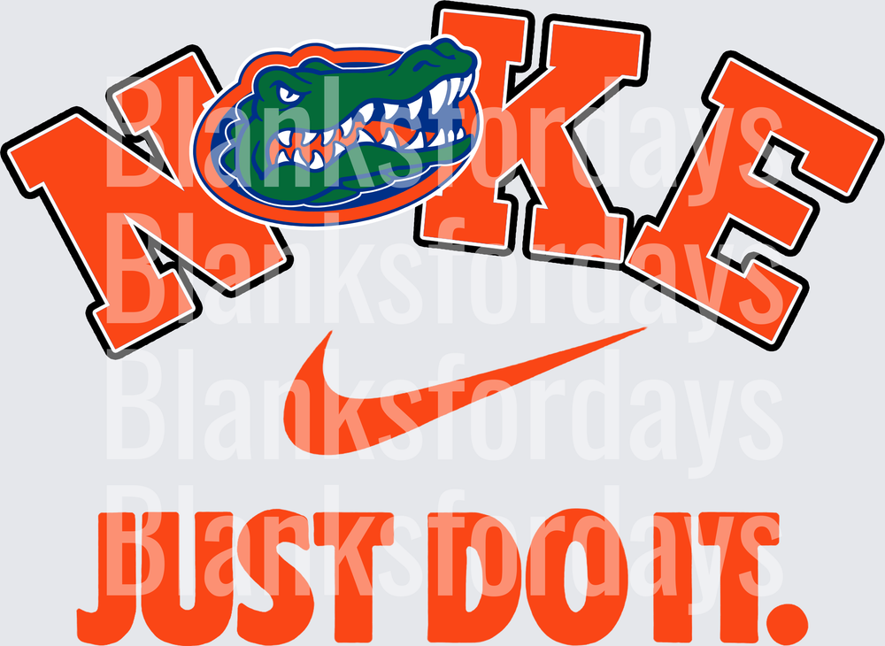 Florida Gators Nike Just Do It Swoosh Logo Design (DTF)