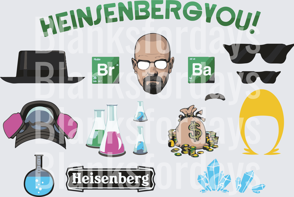 Heisenberg Breaking Bad Icon Bundle Sheet (DTF)
