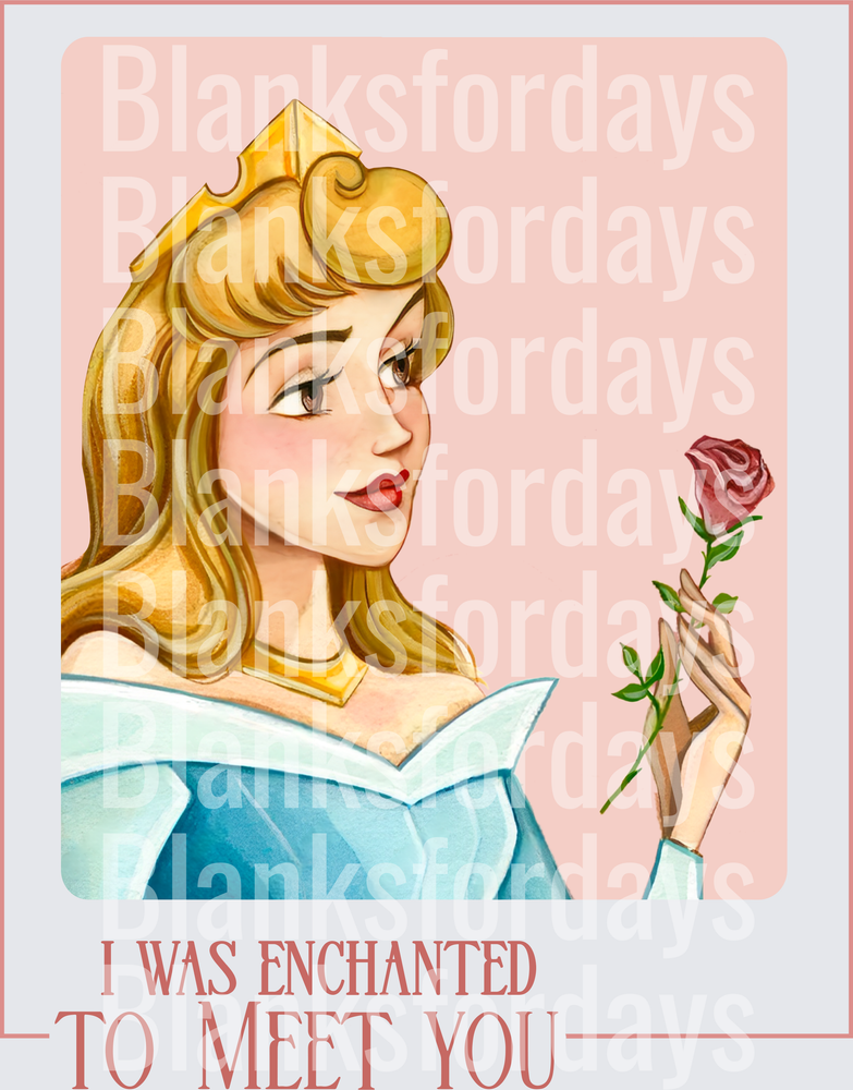 Princess Aurora Sleeping Beauty Rose I Was Enchanted To Meet You (DTF)