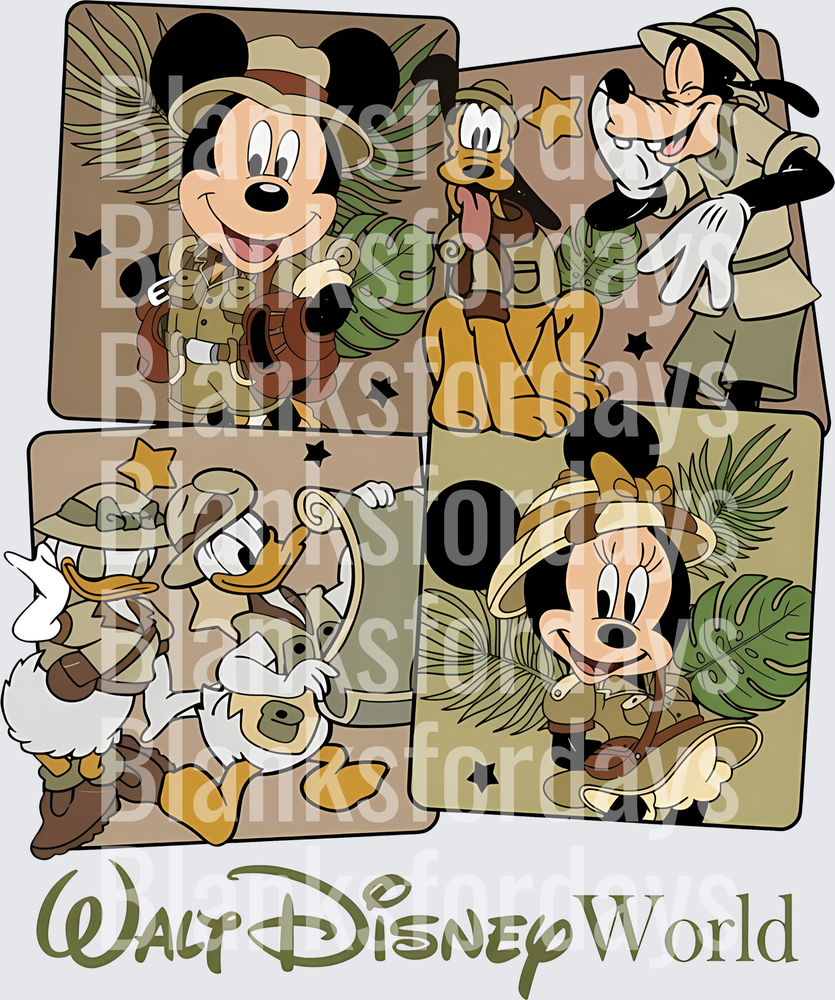 Mickey and Friends Safari Animal Kingdom Adventure (DTF)