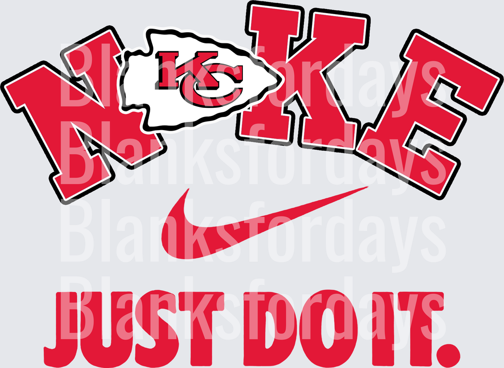 Kansas City Chiefs Nike Just Do It Mashup Logo (DTF)