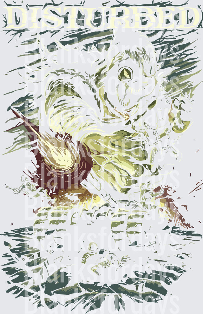 Disturbed Band The Guy Mascot Graphic Art Design (DTF)