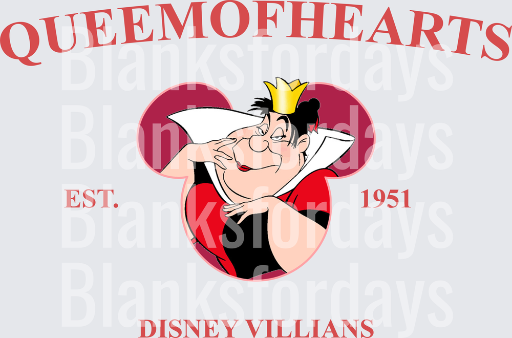 Queen of Hearts Disney Villains Est. 1951 Mickey Icon (DTF)