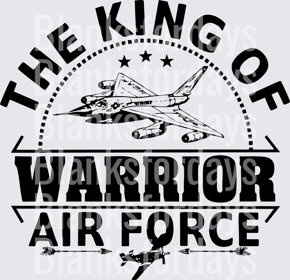 The King of Warrior Air Force Fighter Jet Military Design (DTF)