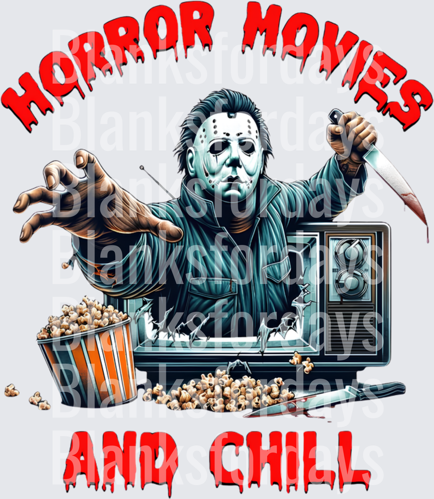 Horror Movies And Chill Michael Myers Bursting Through TV (DTF)